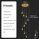 GobekUsa Crystal Chandelier: Modern LED Pendant Light for Villa Living Room and Attic
