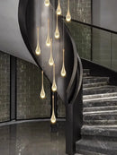 GobekUsa Crystal Chandelier: Modern LED Pendant Light for Villa Living Room and Attic