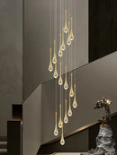 GobekUsa Crystal Chandelier: Modern LED Pendant Light for Villa Living Room and Attic