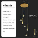 GobekUsa Crystal Chandelier: Modern LED Pendant Light for Villa Living Room and Attic