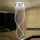 GobekUsa Crystal Chandelier: Modern LED Staircase Light Fixture for Villa Hall