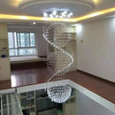GobekUsa Crystal Chandelier: Modern LED Staircase Light for Living Room and Lobby