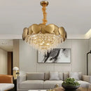 GobekUsa Crystal Chandelier: Modern LED Tassels Stainless Steel Pendant Light for Living Room
