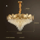 GobekUsa Crystal Chandelier: Modern LED Tassels Stainless Steel Pendant Light for Living Room