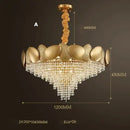 GobekUsa Crystal Chandelier: Modern LED Tassels Stainless Steel Pendant Light for Living Room