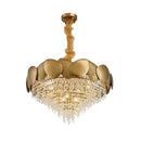 GobekUsa Crystal Chandelier: Modern LED Tassels Stainless Steel Pendant Light for Living Room