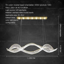 GobekUsa Crystal Chandelier: Modern Light Luxury Dining Lamp for Designer Villa and Bar