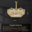 GobekUsa Crystal Chandelier: Modern Light Luxury for Living Room, Bedroom, Dining Room