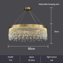 GobekUsa Crystal Chandelier: Modern Living Room Ceiling Light & Kitchen Pendant