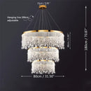 GobekUsa Crystal Chandelier: Modern Living Room Ceiling Light & Kitchen Pendant