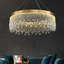 GobekUsa Crystal Chandelier: Modern Living Room Ceiling Light & Kitchen Pendant