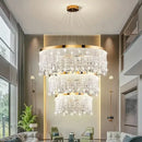 GobekUsa Crystal Chandelier: Modern Living Room Ceiling Light & Kitchen Pendant