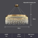GobekUsa Crystal Chandelier: Modern Living Room Ceiling Light & Kitchen Pendant