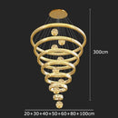 GobekUsa Crystal Chandelier: Modern Living Room Pendant Lamp for Elegant Interior Lighting