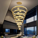 GobekUsa Crystal Chandelier: Modern Living Room Pendant Lamp for Elegant Interior Lighting