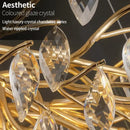 GobekUsa Crystal Chandelier: Modern Luxury Branch Pendant Light for Living Room, Lobby & Hotel by Decorbites