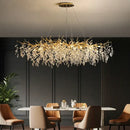 GobekUsa Crystal Chandelier: Modern Luxury Branch Pendant Light for Living Room, Lobby & Hotel by Decorbites