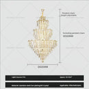 GobekUsa Crystal Chandelier | Modern Luxury Duplex Building Chandelier for Villa and Hotel