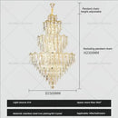 GobekUsa Crystal Chandelier | Modern Luxury Duplex Building Chandelier for Villa and Hotel