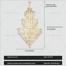 GobekUsa Crystal Chandelier | Modern Luxury Duplex Building Chandelier for Villa and Hotel