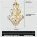 GobekUsa Crystal Chandelier | Modern Luxury Duplex Building Chandelier for Villa and Hotel