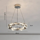GobekUsa Crystal Chandelier: Modern Luxury Duplex Staircase Ring Lamp