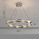 GobekUsa Crystal Chandelier: Modern Luxury Duplex Staircase Ring Lamp