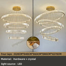 GobekUsa Crystal Chandelier: Modern Luxury Golden Lighting for Villa, Duplex Hall