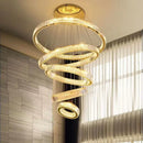 GobekUsa Crystal Chandelier: Modern Luxury Golden Lighting for Villa, Duplex Hall