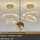 GobekUsa Crystal Chandelier: Modern Luxury Golden Lighting for Villa, Duplex Hall