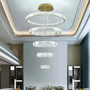 GobekUsa Crystal Chandelier: Modern Luxury Golden Lighting for Villa, Duplex Hall
