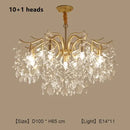 GobekUsa Crystal Chandelier: Modern Luxury LED Branch Lighting for Living Room & Bedroom