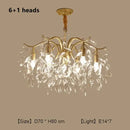 GobekUsa Crystal Chandelier: Modern Luxury LED Branch Lighting for Living Room & Bedroom