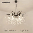 GobekUsa Crystal Chandelier: Modern Luxury LED Branch Lighting for Living Room & Bedroom