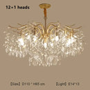 GobekUsa Crystal Chandelier: Modern Luxury LED Branch Lighting for Living Room & Bedroom