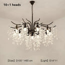 GobekUsa Crystal Chandelier: Modern Luxury LED Branch Lighting for Living Room & Bedroom