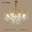 GobekUsa Crystal Chandelier: Modern Luxury LED Branch Lighting for Living Room & Bedroom