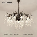GobekUsa Crystal Chandelier: Modern Luxury LED Branch Lighting for Living Room & Bedroom