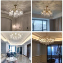 GobekUsa Crystal Chandelier: Modern Luxury LED Branch Lighting for Living Room & Bedroom