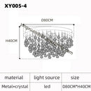 GobekUsa Crystal Chandelier: Modern Luxury LED Ceiling Lamp for Living Room and Bedroom