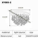 GobekUsa Crystal Chandelier: Modern Luxury LED Ceiling Lamp for Living Room and Bedroom