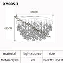 GobekUsa Crystal Chandelier: Modern Luxury LED Ceiling Lamp for Living Room and Bedroom