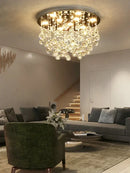 GobekUsa Crystal Chandelier: Modern Luxury LED Ceiling Lamp for Living Room and Bedroom
