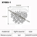 GobekUsa Crystal Chandelier: Modern Luxury LED Ceiling Lamp for Living Room and Bedroom