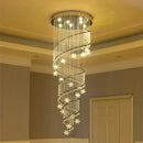 GobekUsa Crystal Chandelier: Modern Luxury LED Hanging Light for Staircase, Living Room, Hallway