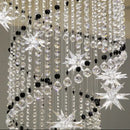 GobekUsa Crystal Chandelier: Modern Luxury LED Hanging Light for Staircase, Living Room, Hallway