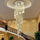GobekUsa Crystal Chandelier: Modern Luxury LED Hanging Light for Staircase, Living Room, Hallway