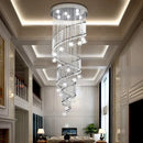 GobekUsa Crystal Chandelier: Modern Luxury LED Hanging Light for Staircase, Living Room, Hallway
