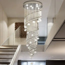 GobekUsa Crystal Chandelier: Modern Luxury LED Hanging Light for Staircase, Living Room, Hallway