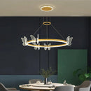 GobekUsa Crystal Chandelier: Modern Luxury LED Lighting for Bedroom, Living Room, and Restaurant